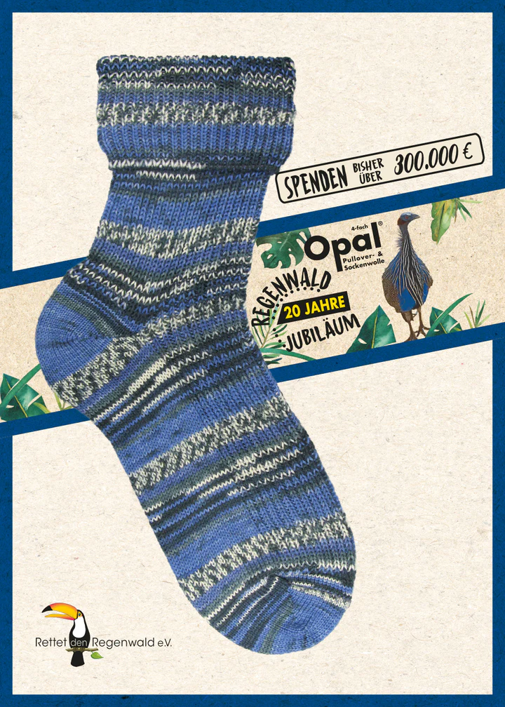 Opal 4 Ply 8972 Justus-The Witness 20 Years of Rainforest with wool and nylon